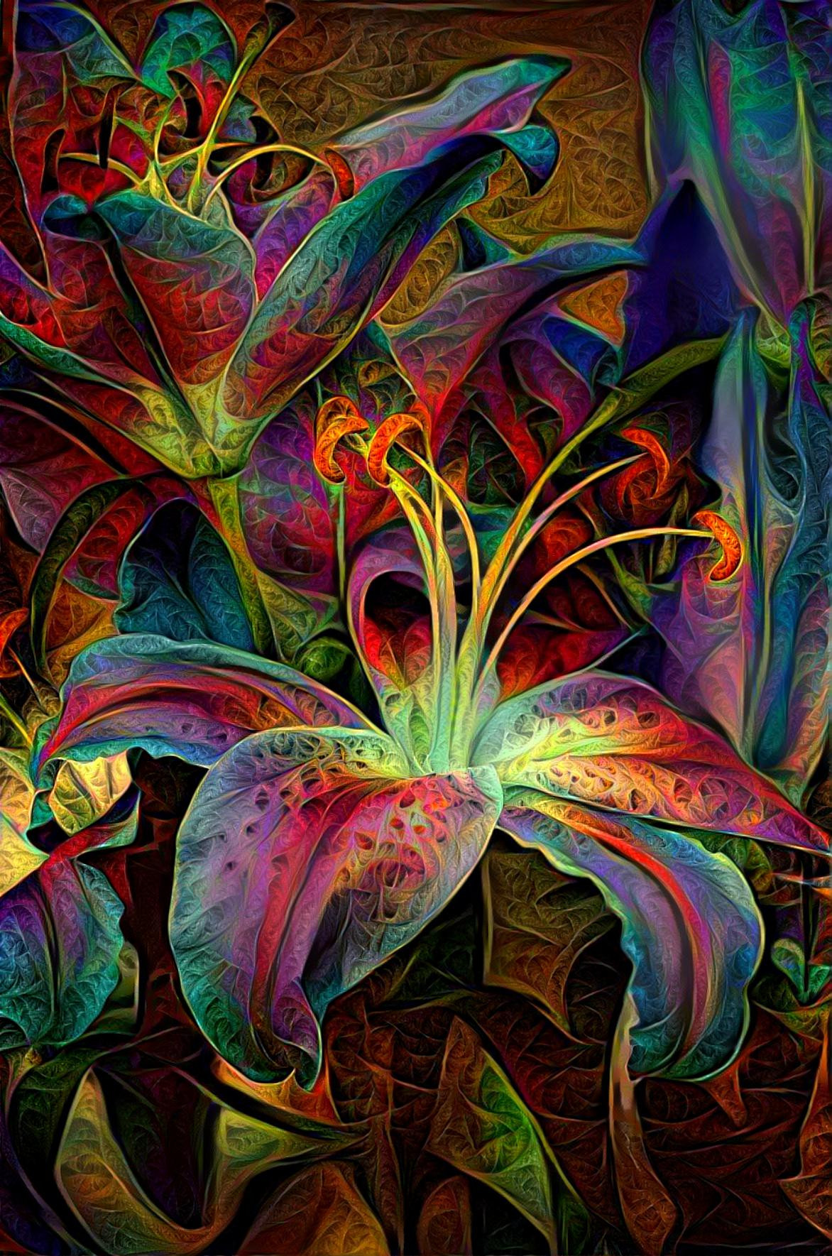 Crazy Color Lilies