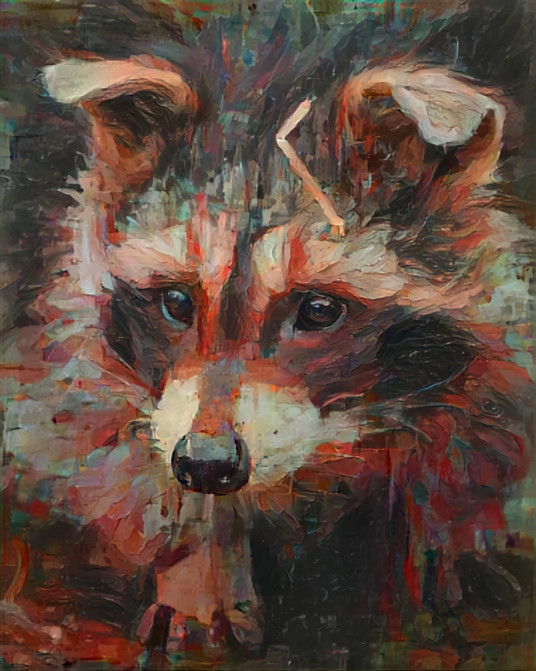 Racoon portrait