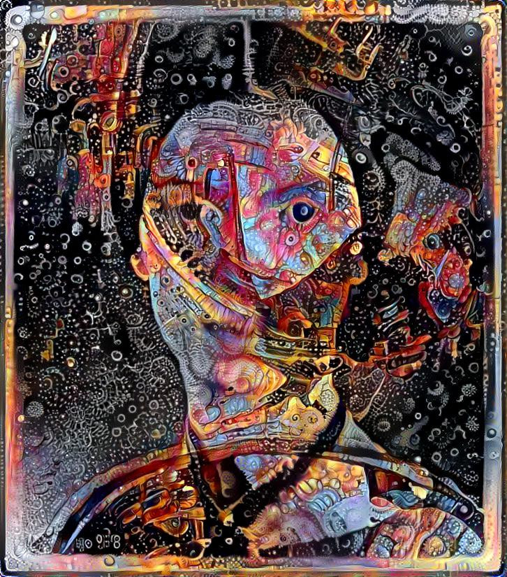 Cubist machine woman