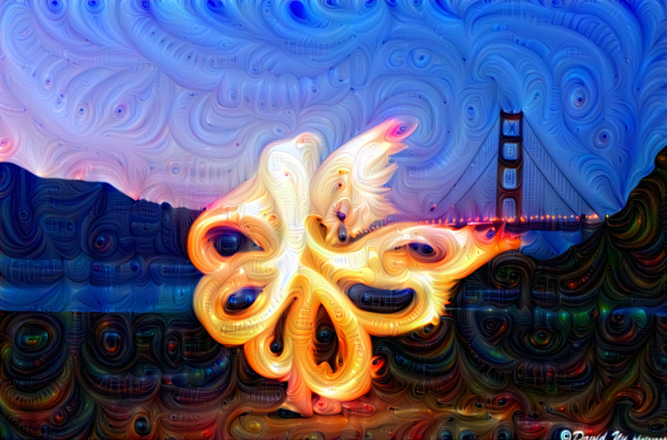 GlitterGirl Sunset Fire Dancing Golden Gate Bridge