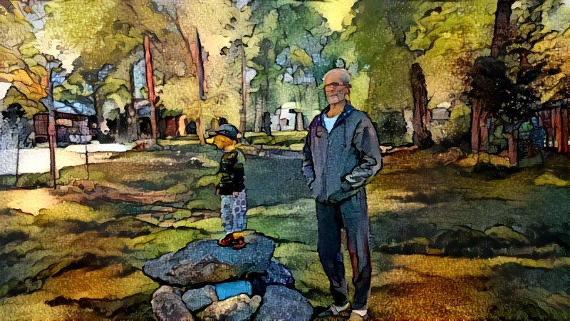 At the Park with Grandpa