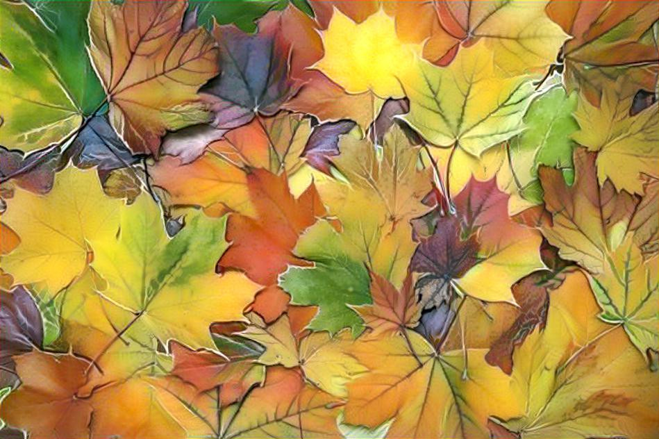 Deep Dream: Bed of Leaves