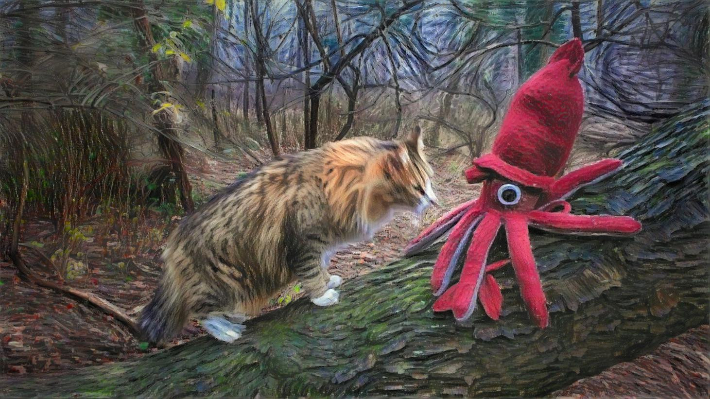 Squid and Cat 