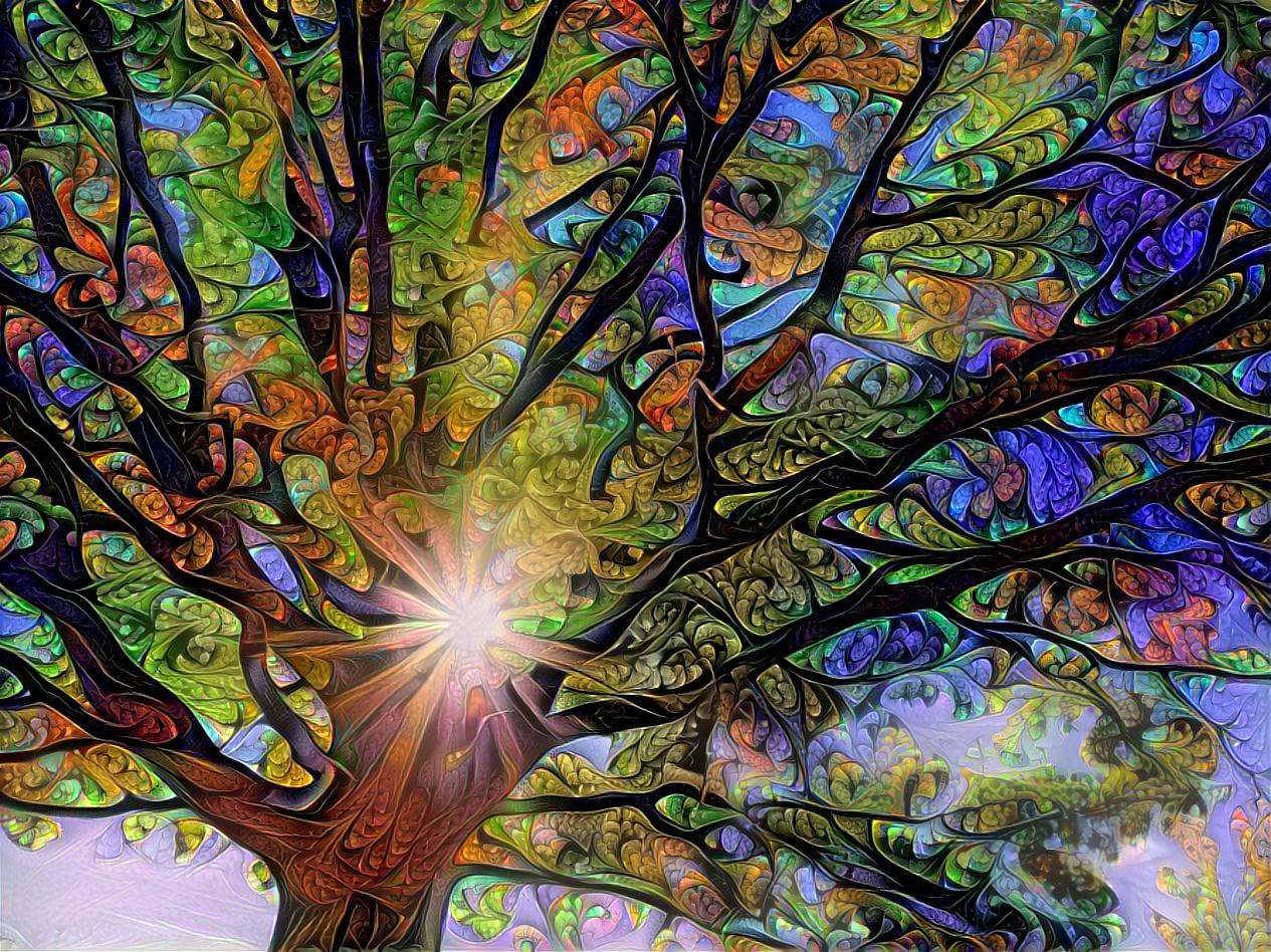 Stained-Glass Tree