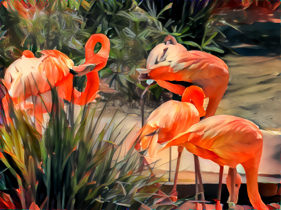 Blooming Flamingos 