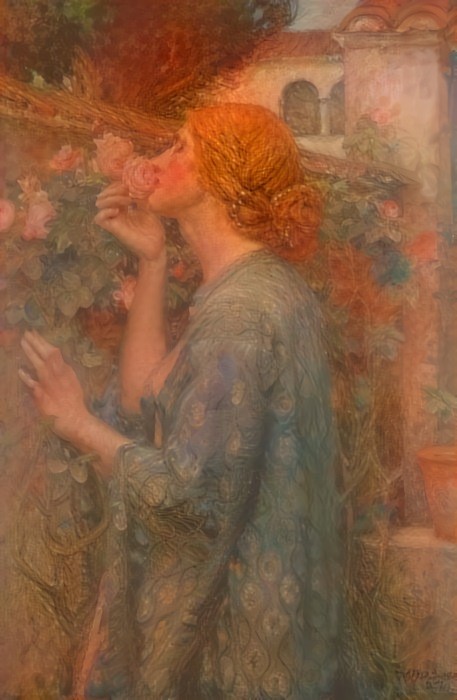 The Soul of the Rose by John William Waterhouse + Hélène de Troie by Lucien Lévy-Dhurmer