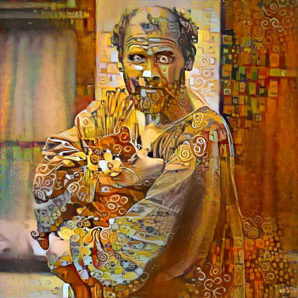 Gustav Klimt in his own style