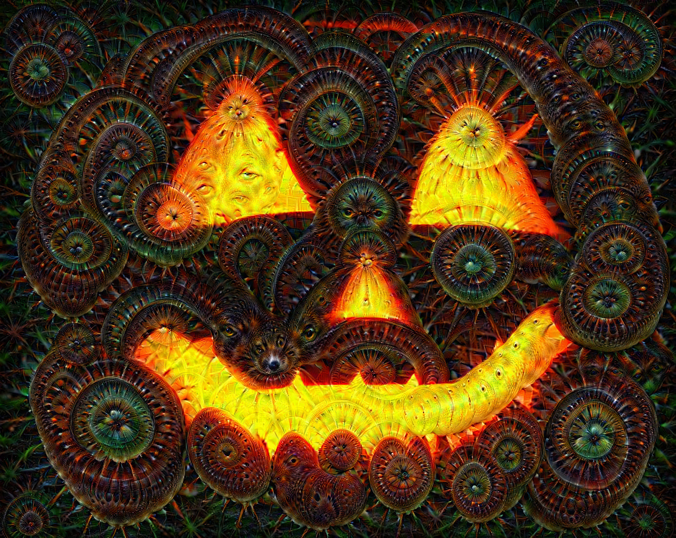 Deep Dream Halloween Pumpkin 