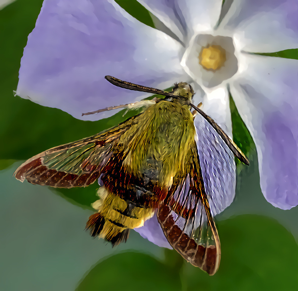 Clearwing Moth   (Hemaris thysbe)