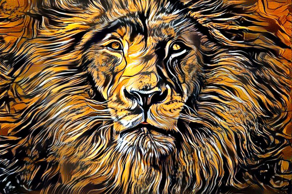 Deep Dream: Lion (Ver.3)