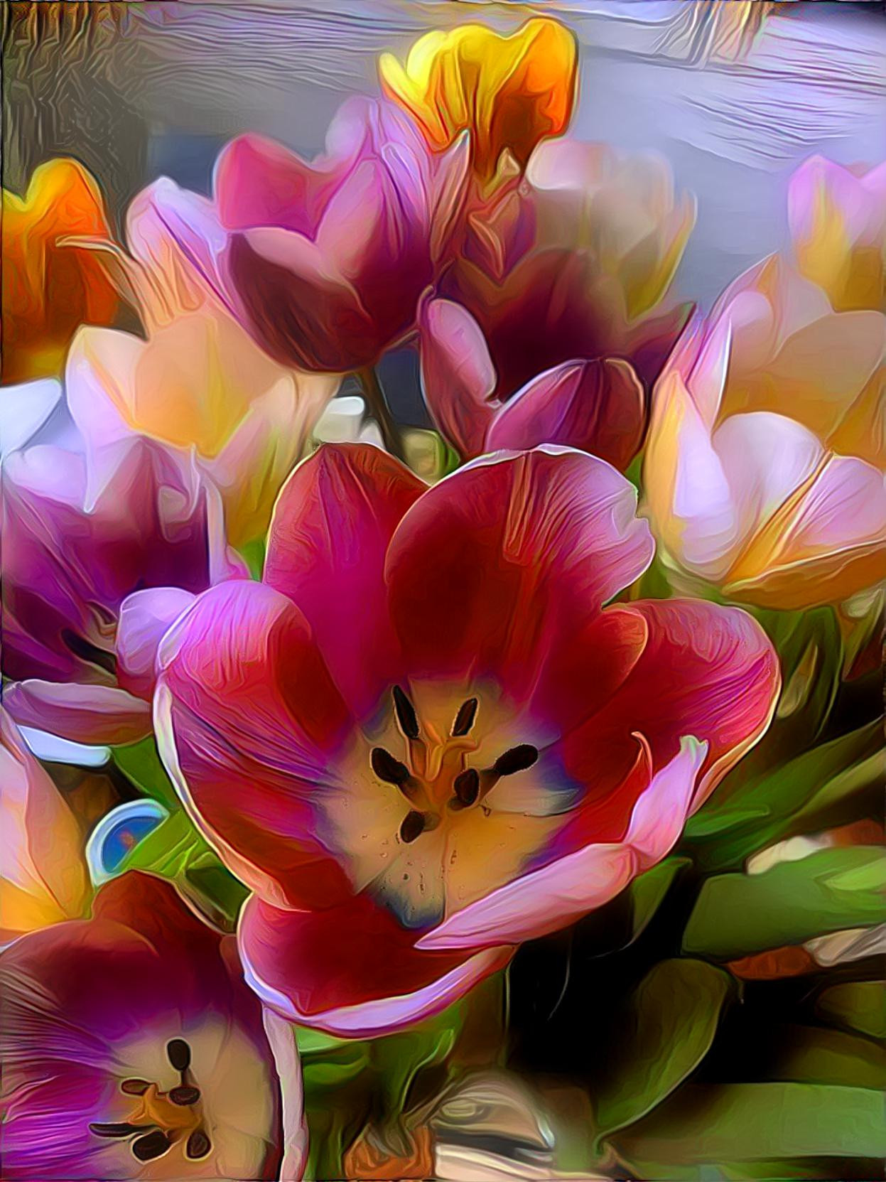 A bunch of tulips