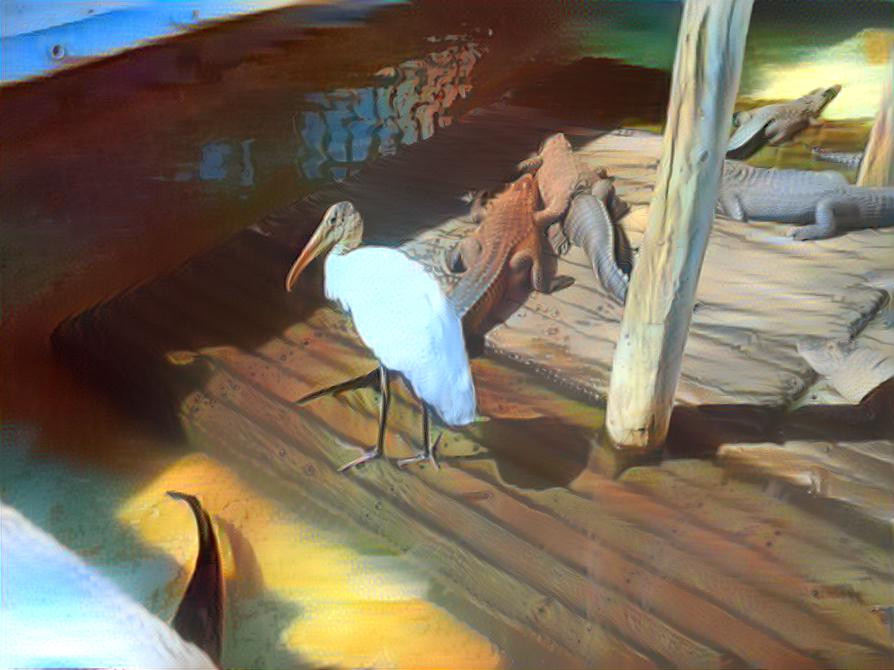 Gatorland in style of Salvador Dali