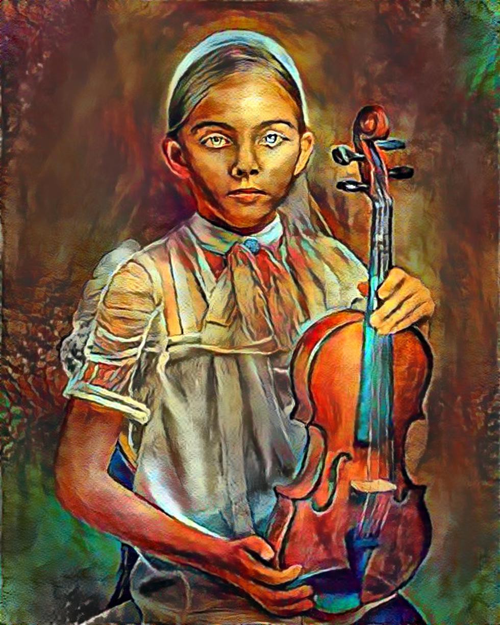 girl with violin