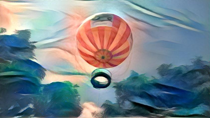 Georgia O'Keeffe Style - Conner Prairie Hot Air Balloon By Kurt Beard