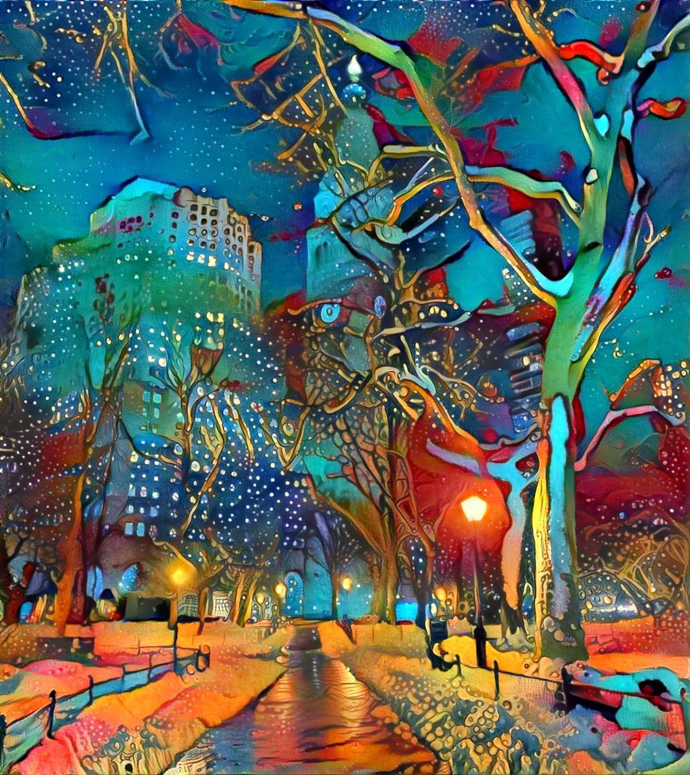 Madison Square Park in the snow 2021