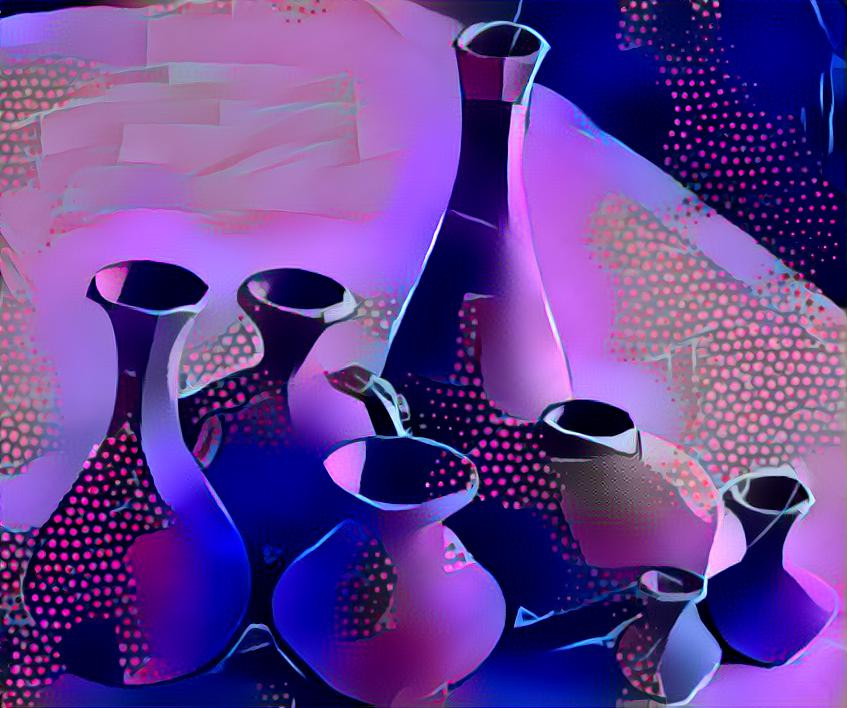 Pots in purple