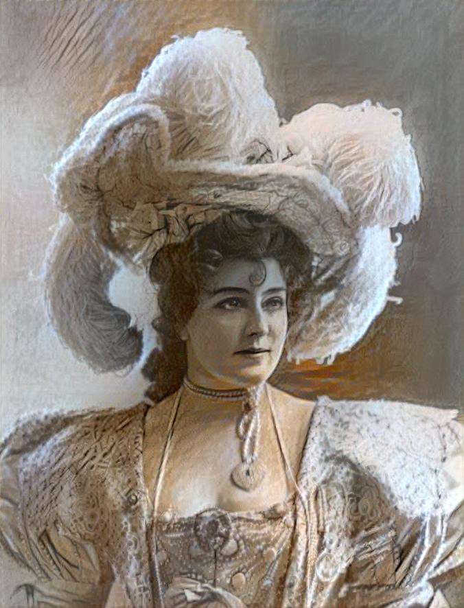 Vintage lady with gorgeous hat