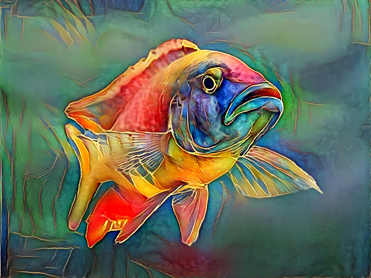 Stained glass fish