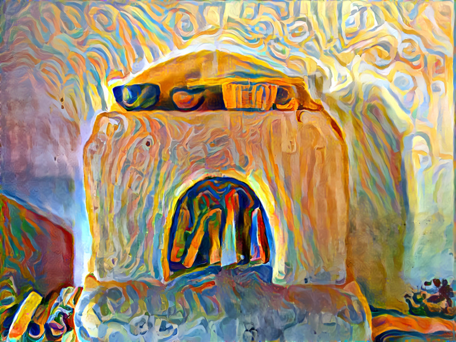 Adobe Fireplace