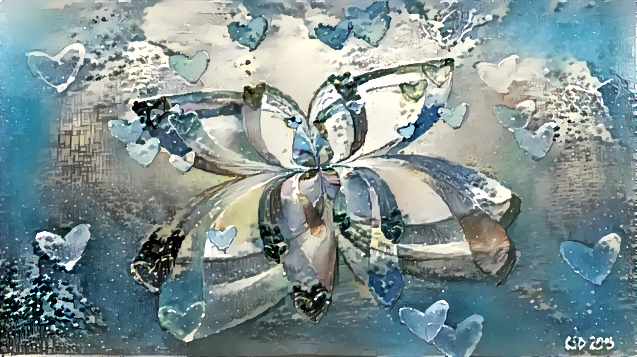 Winter blue butterfly heartz