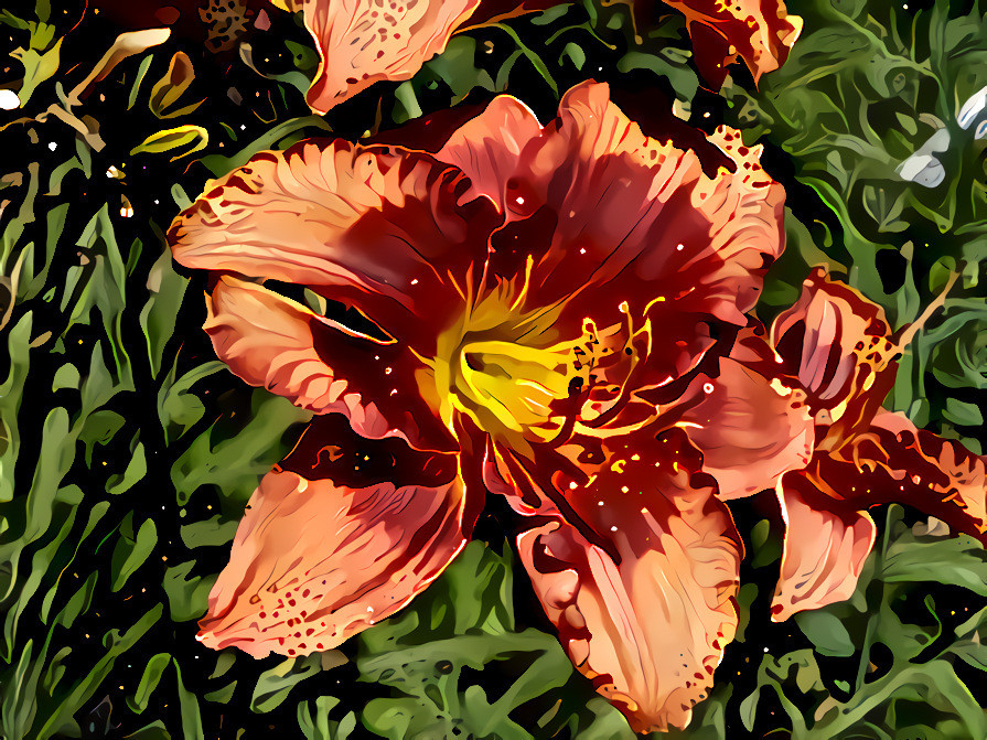 Daylily Dream #3. (Original color preserved)