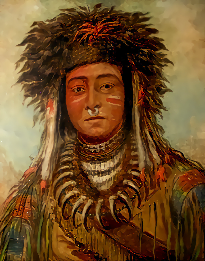 From Geo. Catlin  painting, Boy Chief