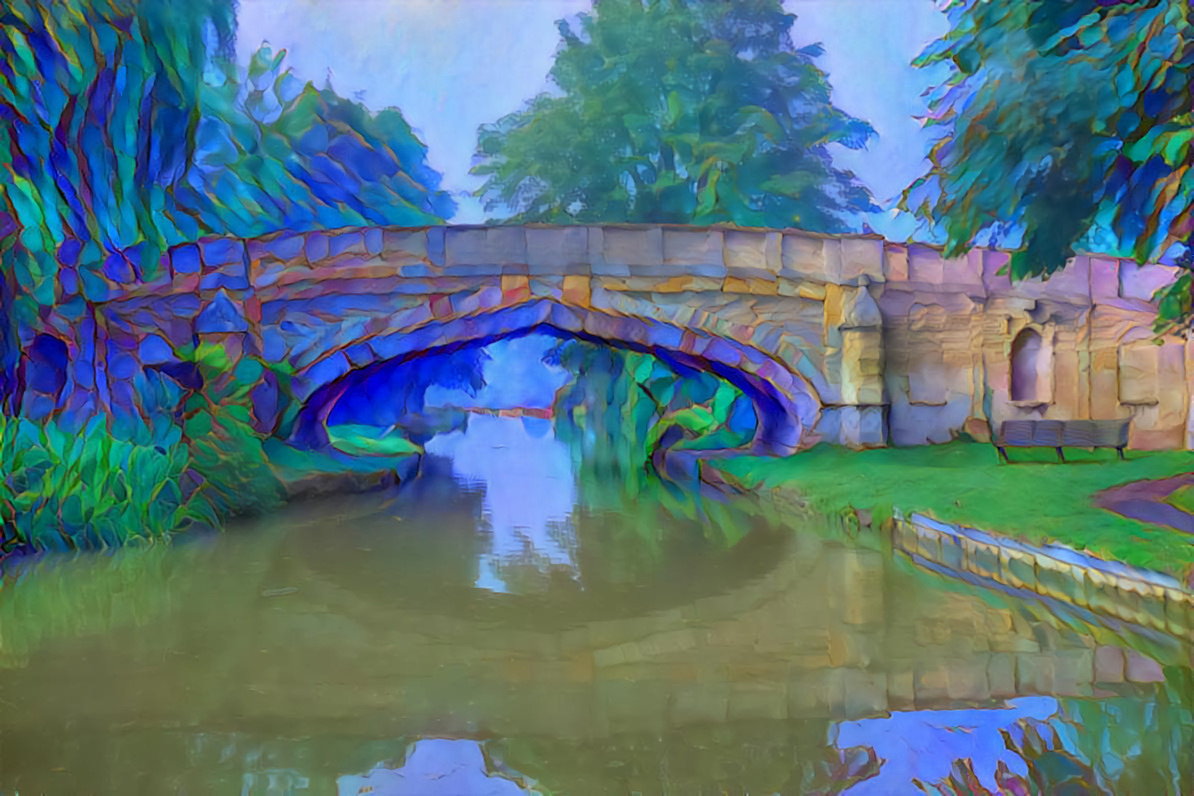 - - - - - 'Elegant Canal Bridge - UK' - - - - - Digital art by Unreal - from own photo. Double DDG'd