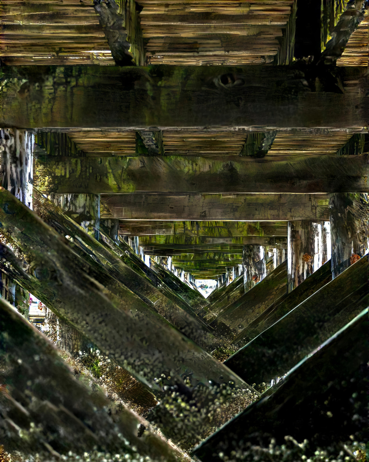 Low Tide Beneath The Pier