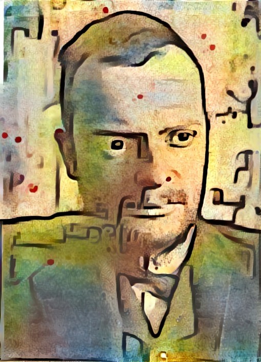 Paul Klee portrait using a painting of his as the style.