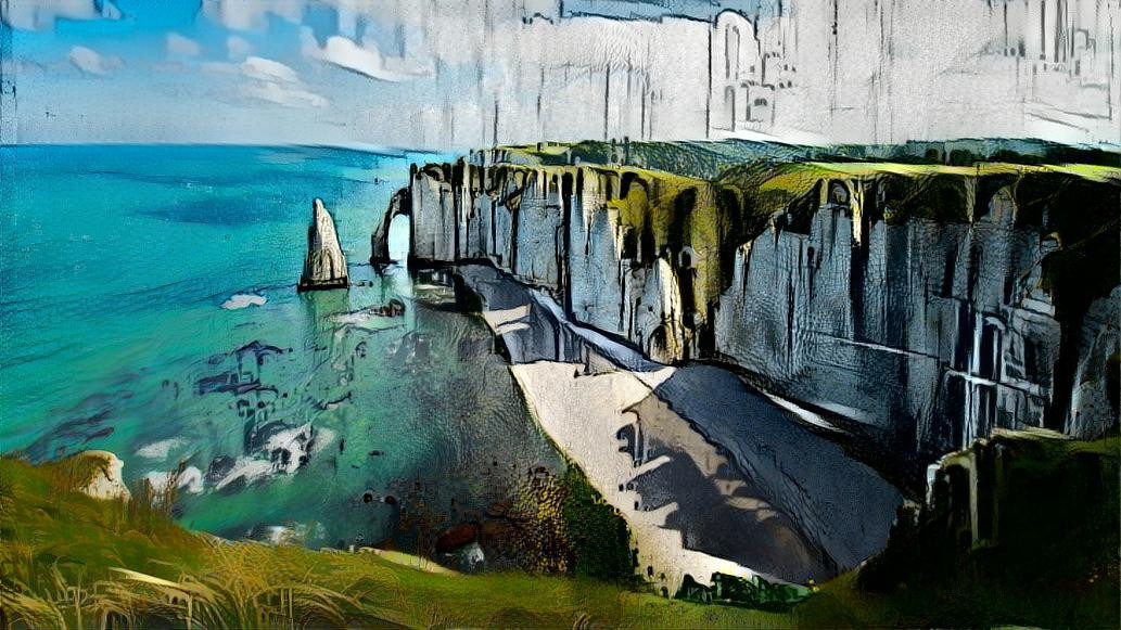 Étretat in chalk