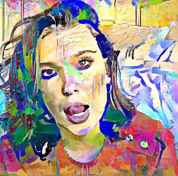 millie bobby brown, lick, painting