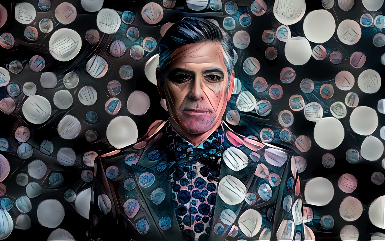 George Clooney in dots