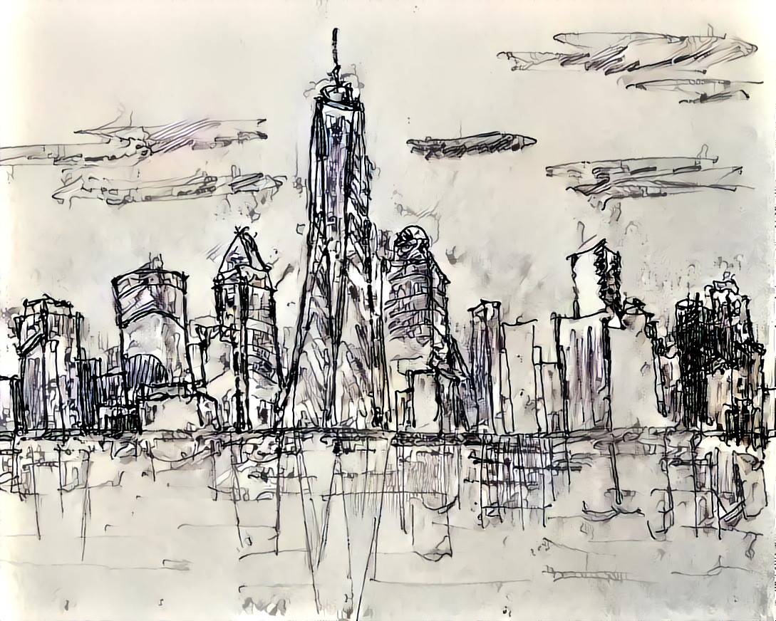 New York City Skyline Sketch