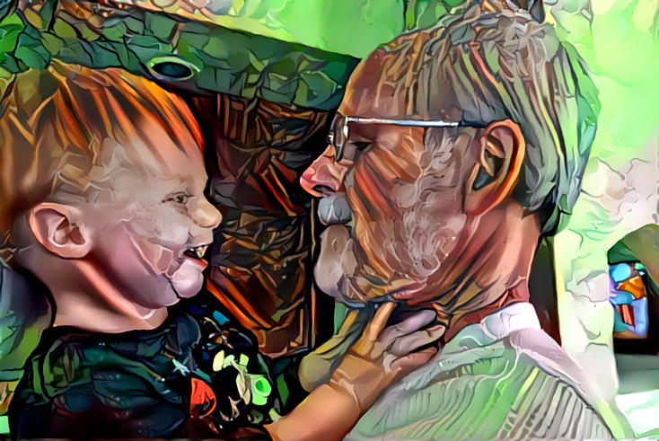 Laughing with Grandpa