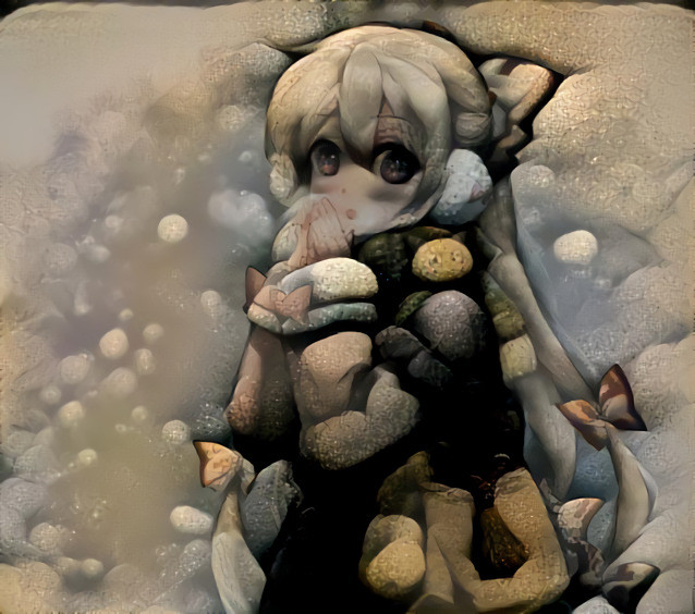 Fujiwara no mokou in stone