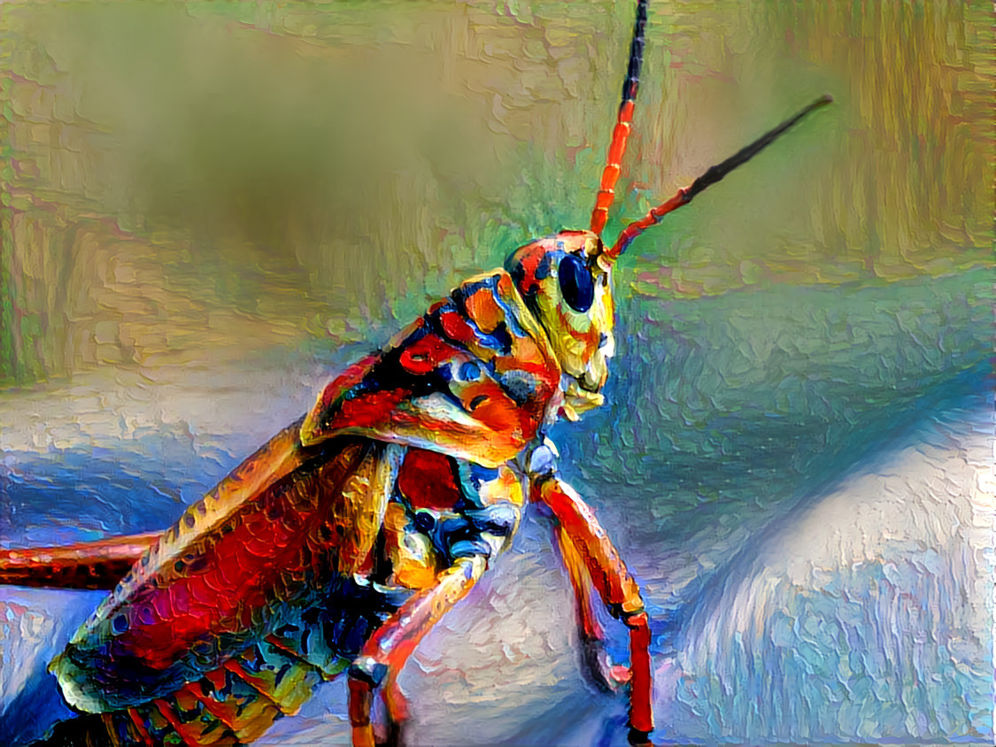 Grasshopper.  Original photo by Bradley Feller on Unsplash.