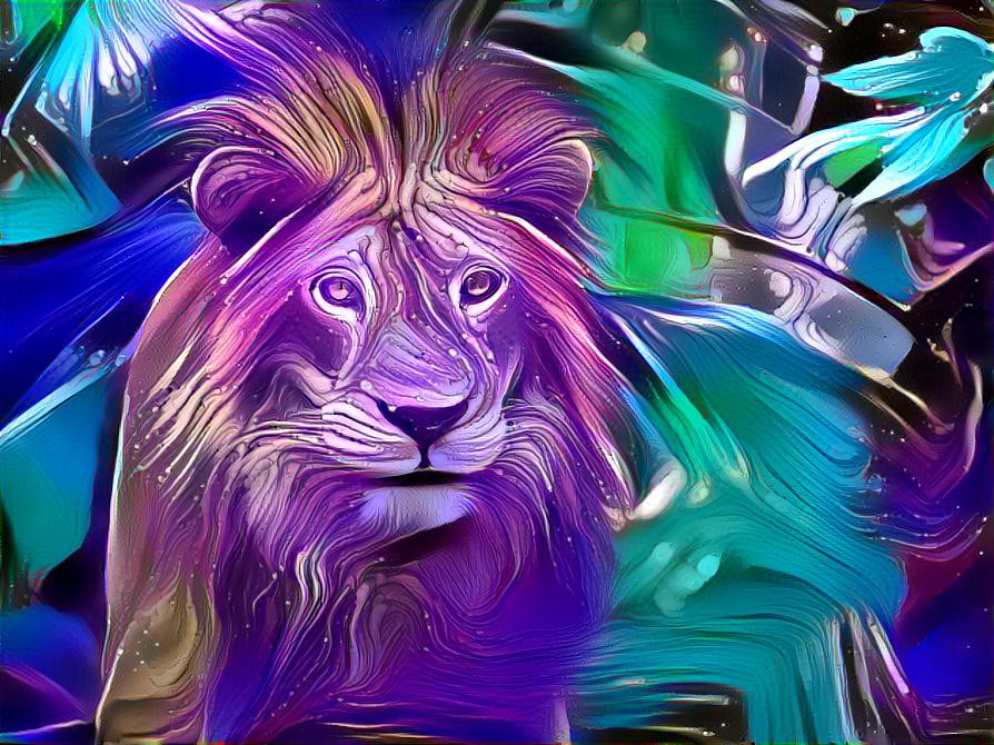 abstract lion