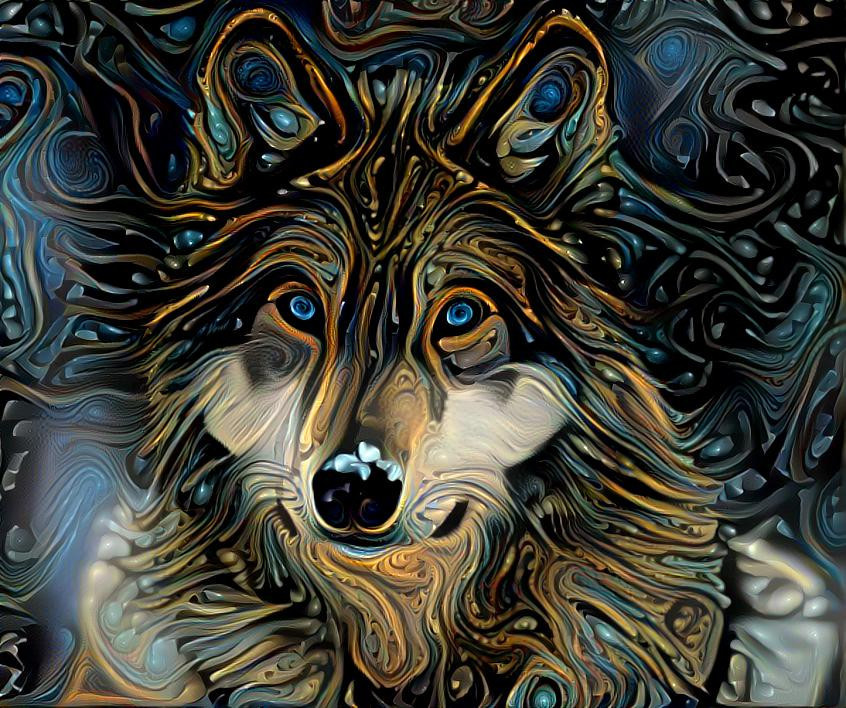 swirling wolf