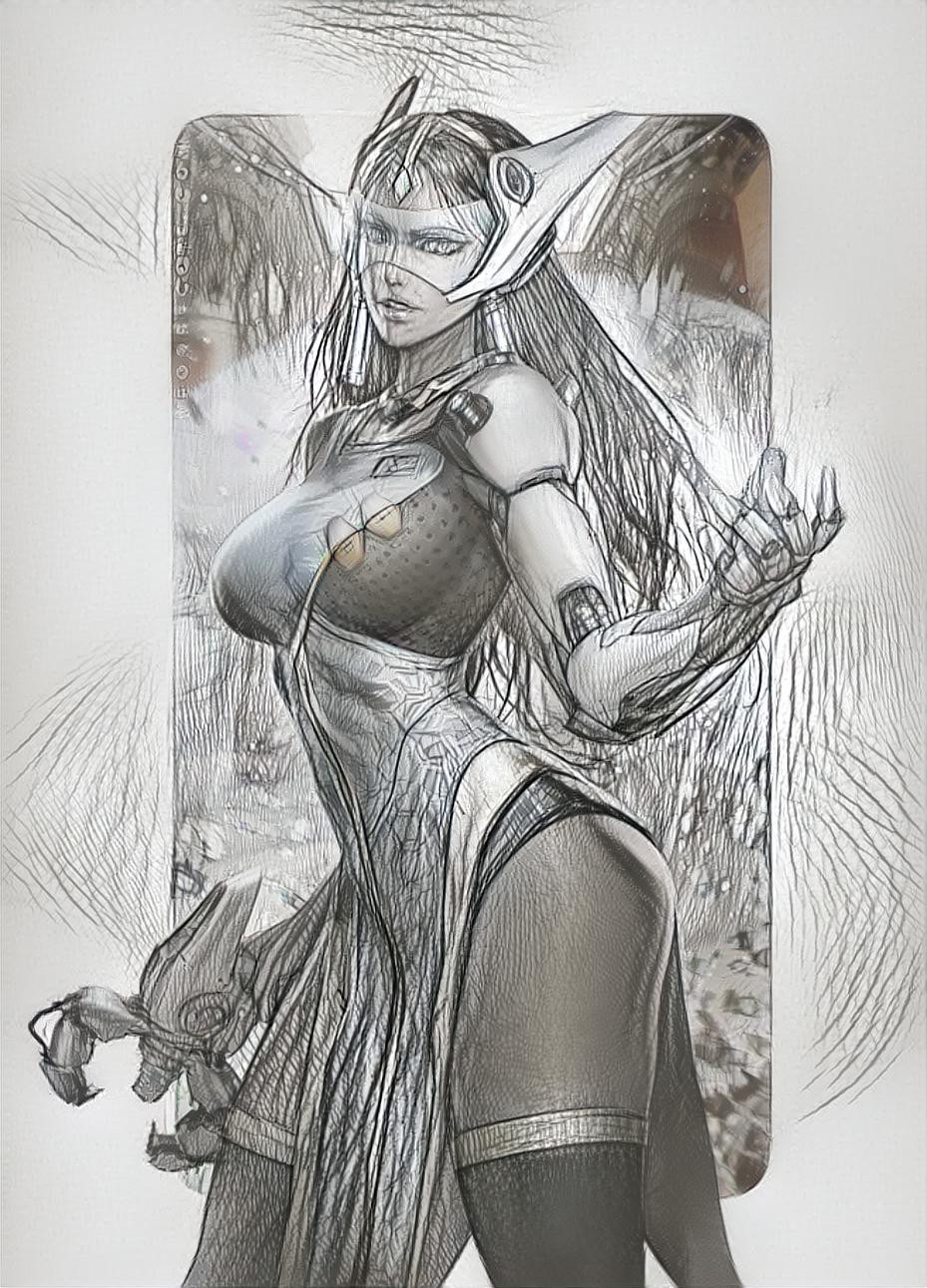 Symmetra overwatch drawing