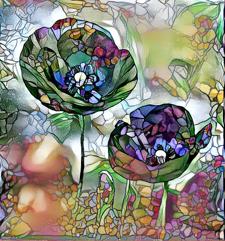  Glass poppies