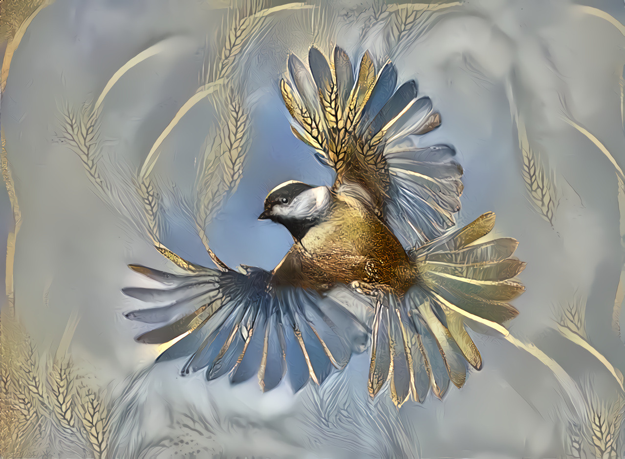 Chickadee all aflutter