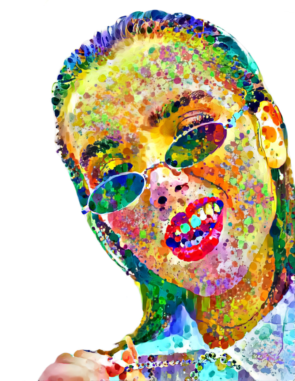 Splatter Painted Woman - Dream Remix by Daniel W. Prust - AI Assisted Art