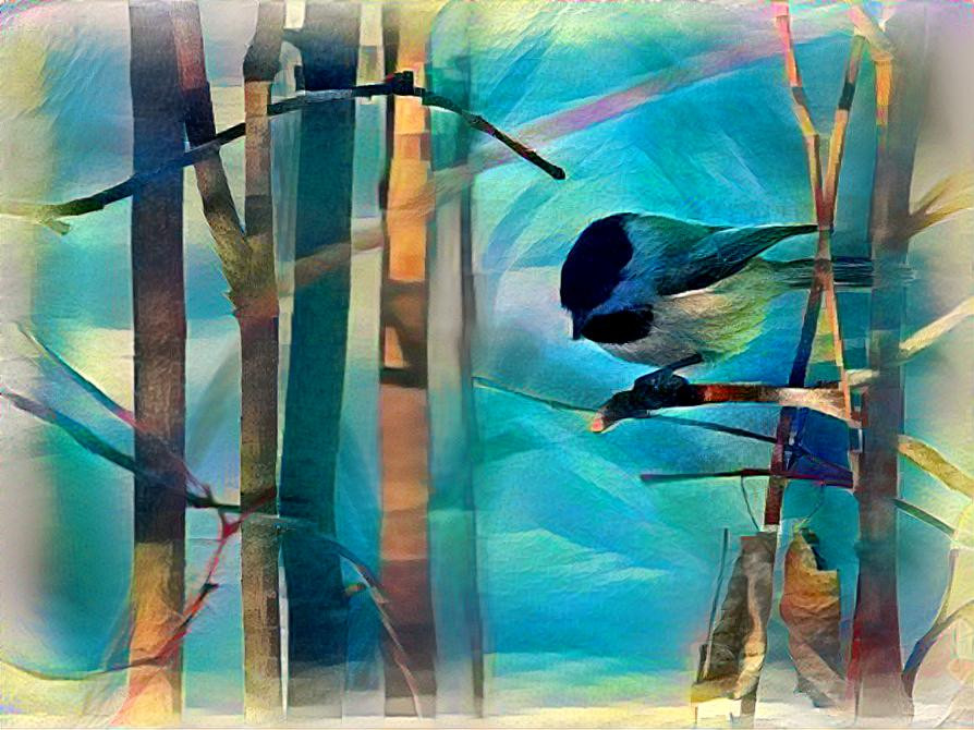 Bird in Blue Style