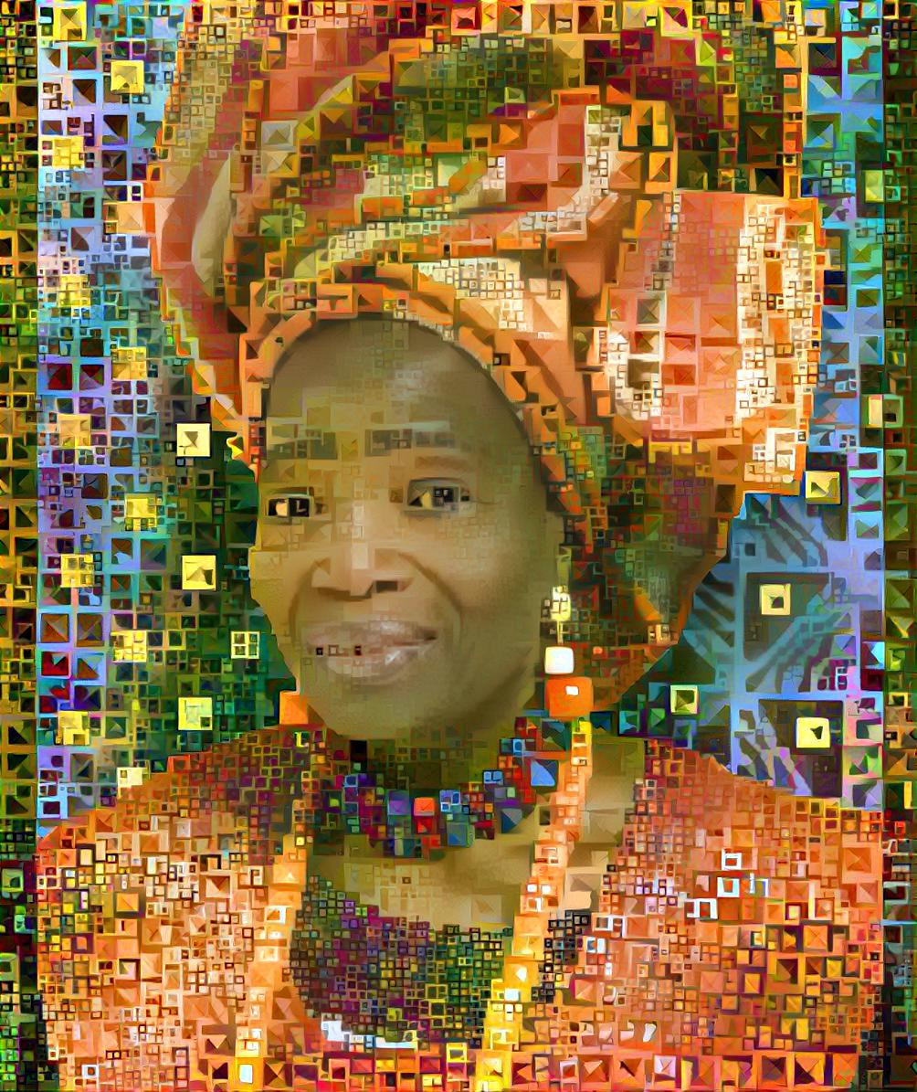 Textile artist Chief Nike Okundaye of Nigeria.