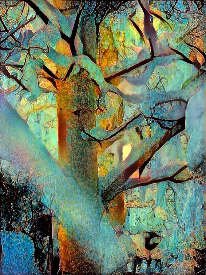 Digital Art by MJI- Snowy Aspens