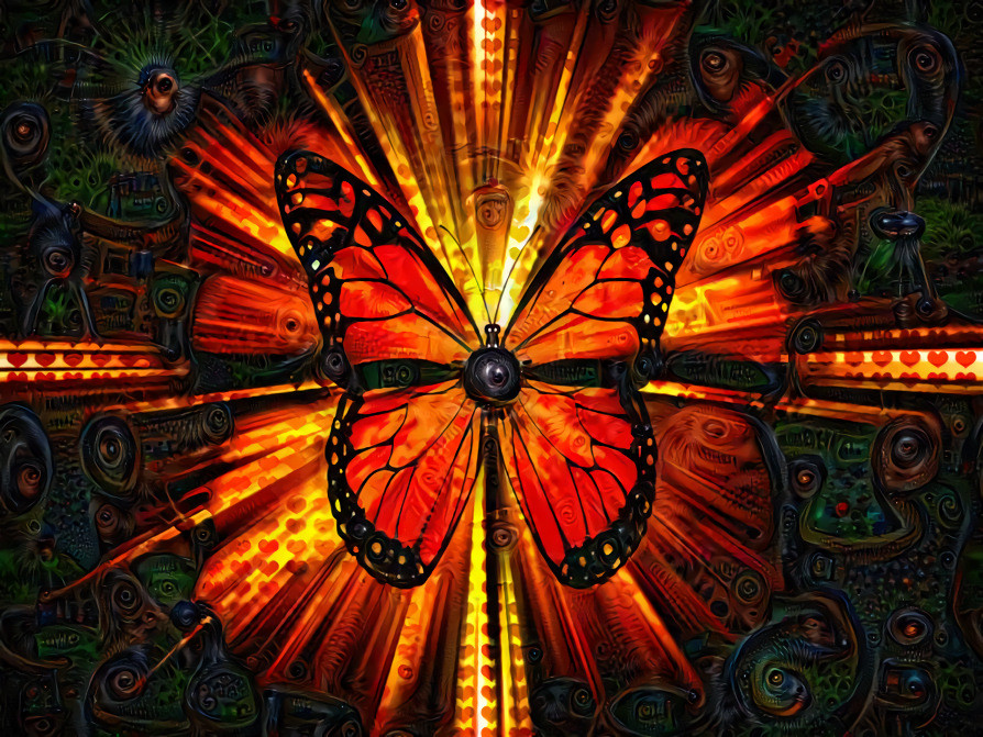 Deep Dreamed Butterfly