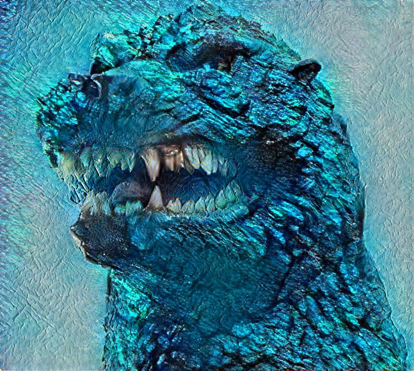 Godzilla in Blue