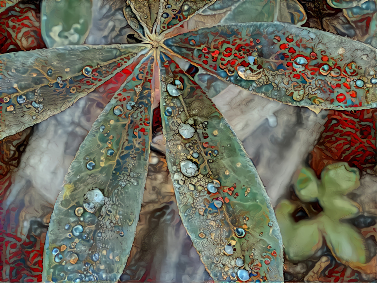 Droplets on a leaf