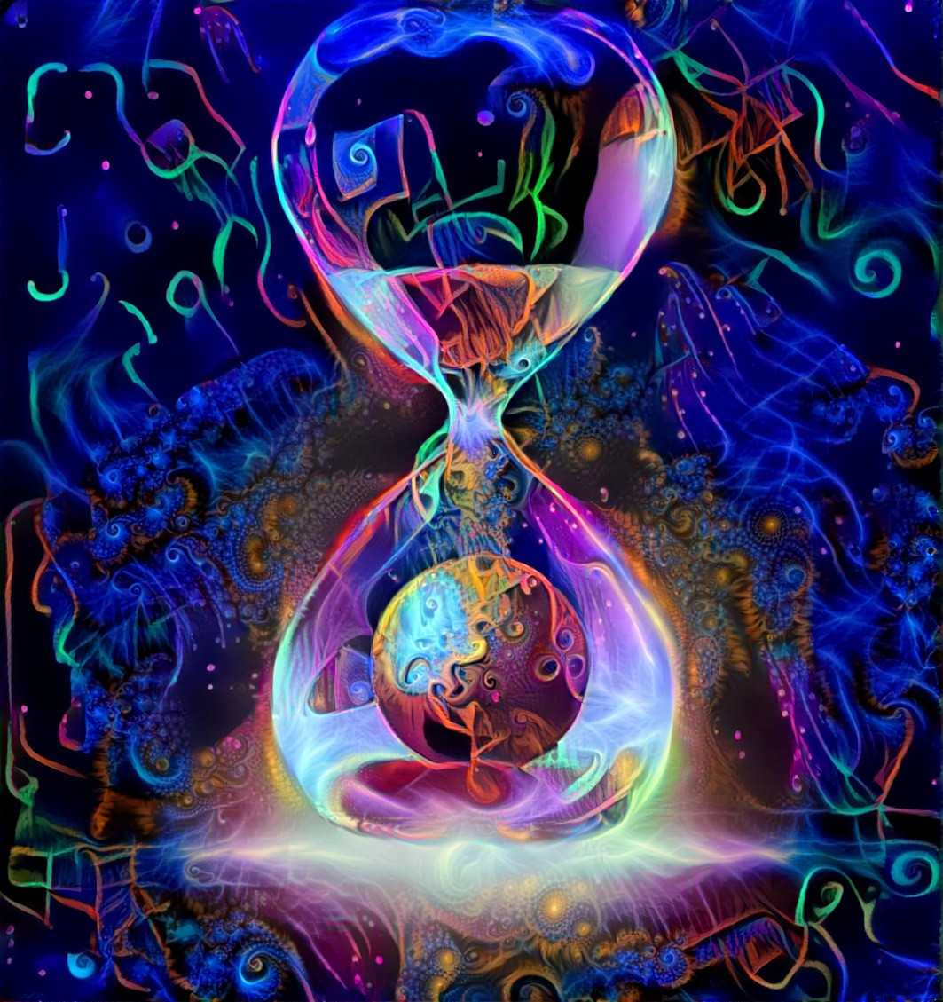 The neon hourglass