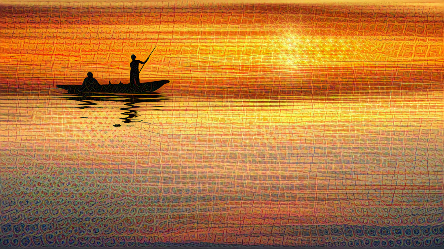 Sunset, Boat, and Sea